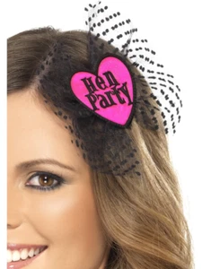 Hen Party Hair Bow Ladies Hen Night Fancy Dress Accessory New - Foto 1 di 1