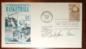 Clarence Big House Gaines Signed 1961 Basketball Hall Of Fame First day Cover