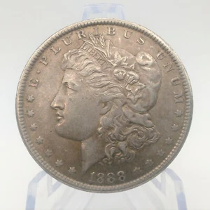 1888 P Morgan Silver Dollar 90% Silber 1 $ US Münze getönt Sammlerstück M19 - Bild 1 von 10