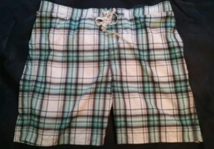 Mens Merona XXL Plaid Mesh Lined Board Shorts Swim Trunks W 42 to 45 L 19" blue - Picture 1 of 4