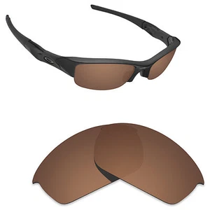 Hawkry Polarized Replacement Lense for-Oakley Flak Jacket Sunglass Bronze Brown - Picture 1 of 3