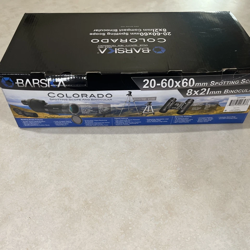 BARSKA COLORADO SPOTTING SCOPE & BINOCULAR 20-60X60MM & 8X21MM - Image 1 of 4