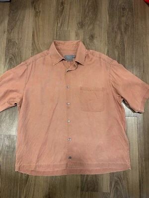 Talbots Mens Silk Blend Short Sleeve Button Down Shirt Size M - Image 1 of 2