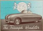 TRIUMPH ROADSTER SPORTS CAR Sales Brochure c1950