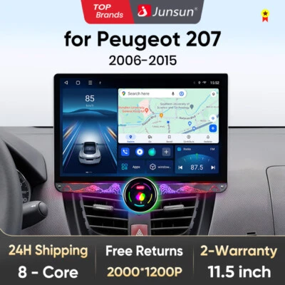 Für Peugeot 207 2006-2015 Autoradio Android 13 Apple Carplay GPS Navi RDS 4+64GB - Bild 1 von 4