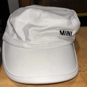 MINI MOTORING GEAR ADJUSTABLE STRAPBACK CADET/MILITARY/PATROL HAT/CAP, WHITE - Picture 1 of 11