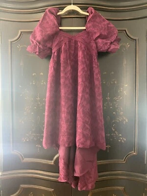 $78 Mia Joy Joyfolie Lilya Square Neck Puff Sleeve Hi-Low Dress | Plum - Image 1 of 4