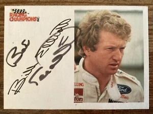 *Firmada* Tarjeta deportiva Bill Elliott Racing Champions 1988 Copa Winston NASCAR - Imagen 1 de 8