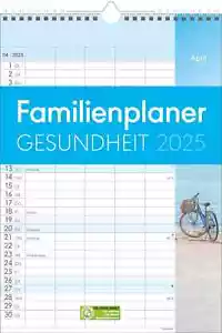 Kalender 2025 Wand - Familienplaner Gesundheit 2025 - Wandkalender 23,7 x 34 cm - Bild 1 von 12