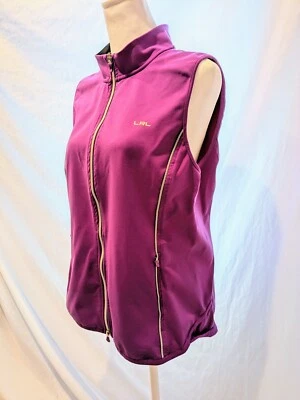 Lauren Ralph Lauren Active Vest Womens XL Purple Nylon Full Zip Pockets New Cond - Image 1 of 4
