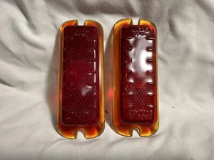 2 ORIGINAL Lucas 464A GLASS LENSES. REAR LIGHTS BRISTOL DAIMLER ETC - Picture 1 of 3