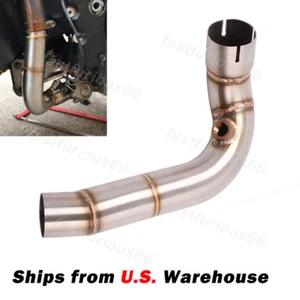 For Honda CBR600RR 2007-2023 Mid Exhaust Link Pipe Slip On Stock Muffler Tips - Picture 1 of 7