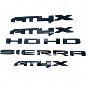 2023 - 2025 GMC Sierra 2500HD 3500HD Sierra HD AT4X Black Emblem Badges Kit - Picture 1 of 4