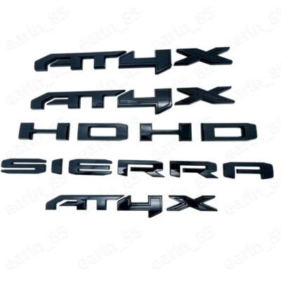 2023 - 2025 GMC Sierra 2500HD 3500HD Sierra HD AT4X Black Emblem Badges Kit - Image 1 of 4