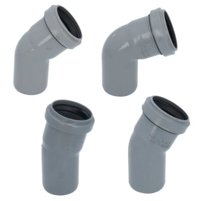 Bogen Kunststoff HT-Rohr Installation Abwasser 50 mm Grau Varianten NEU