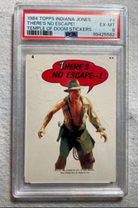 1984 Topps Indiana Jones Temple of Doom Sticker Card #4 “There No Escape” PSA 6 - Picture 1 of 2
