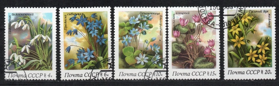 Russia / USSR 1983,  Spring Flowers, SG 5331 - 5335, Full set CTO - Image 1 of 1