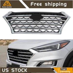 Front Bumper Upper Grille Fit for 2019-2021 Hyundai Tucson Mesh Grill 86350D3500 - Picture 1 of 8