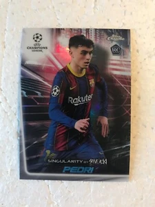 Pedri - 2020-21 TOPPS CHROME SOCCER STEVE AOKI - SINGULARITY INSERT RC SP - Picture 1 of 2