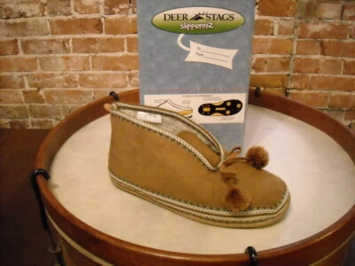 Botas chinelo Deer Stags Slipperooz marrom azedo microsuede novas - Imagem 1 de 2