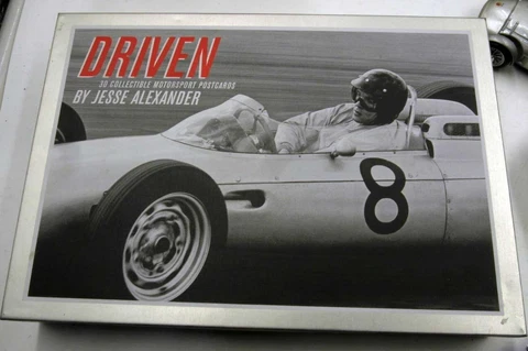 DRIVEN JESSE ALEXANDER 30 COLLECTIBLE MOTORSPORT POSTCARDS  GRAND PRIX TIN BOX Cover