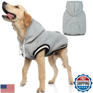 FUAMEY Dog Hoodie,Winter Dog Fleece Sweaters Pet Warm Sweatshirt Pet Pullover - Picture 1 of 5