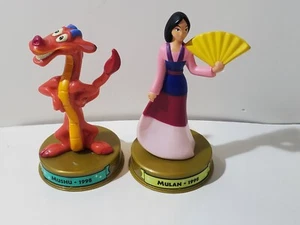 2002 McDonalds Happy Meal Spielzeug Disney 100 Jahre Magie Mulan & Mushu Figuren - Bild 1 von 2