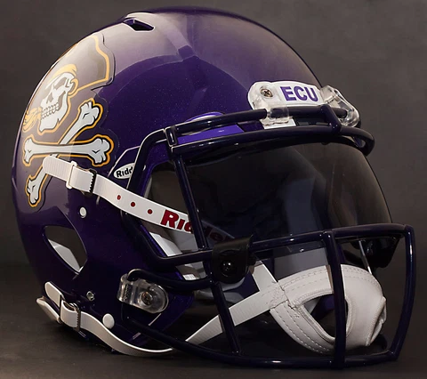 EAST CAROLINA PIRATES NCAA Gameday REPLICA Football Helmet w/ OAKLEY Eye Shield Cover