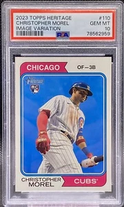 💎🔥 2023 Topps Heritage Christopher Morel Image Variation SP PSA 10 Gem 🔥💎 - Picture 1 of 2