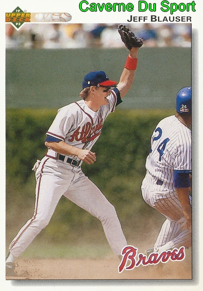 370 JEFF BLAUSER ATLANTA BRAVES  BASEBALL CARD UPPER DECK 1992 - Photo 1/1