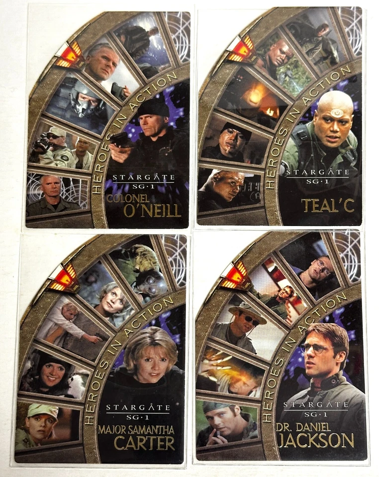 2002 Stargate SG-1 Season 4: Heroes in Action Complete Trading Card Set H1-H4 - Image 1 of 2