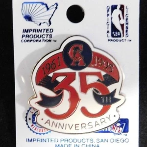 Anaheim California Angels "35th Anniversary 1961/1995" 1.5"x1.5" Pin W/ Backing - Picture 1 of 3