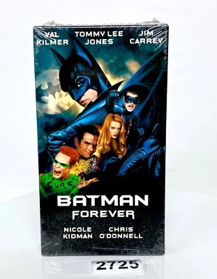 Batman Forever VHS Val Kilmer Jim Carrey Factory Sealed Foto 1 de 4