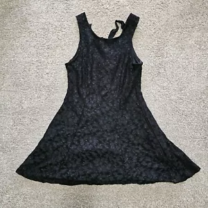 Speechless Little Black Dress Large Sleeveless Lace Short With Back Ties Party - Picture 1 of 12