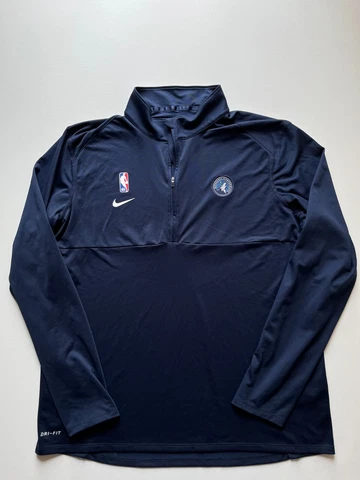 Nike Minnesota Timberwolves Sweatshirt Mens XL Blue Dri-Fit 1/4 Zip Pullover NBA Cover