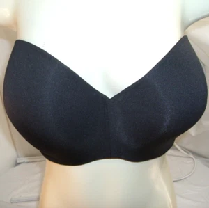 Sujetador Maidenform sin tirantes/con correa negro satinado acolchado copas con aros SE0004 talla 38DD - Imagen 1 de 7