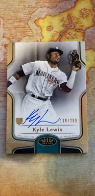 2020 Topps Tier One Kyle Lewis RC Rookie Autograph Auto 118/299 MARINERS HOT - Image 1 of 2