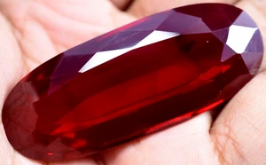 Natural 156.25 Ct Huge Blood Red Ruby Mozambique GGL Certified Loose Gemstone - Picture 1 of 16