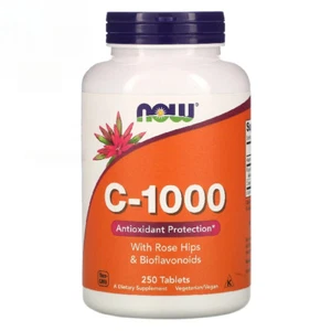 NOW Foods Vitamin C-1000 with Rose Hips & Bioflavonoids 250 Tablets - Bild 1 von 3