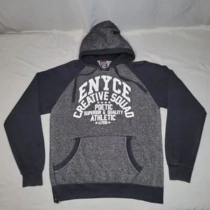 Enyce Hoodie Sweatshirt Mens Extra Large Black Gray White Sweater Y2K Streetwear - Picture 1 of 12