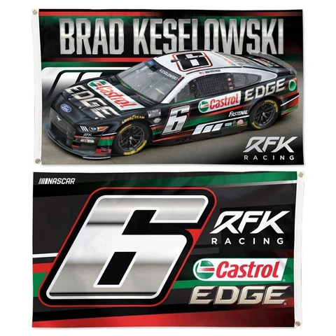 Brad Keselowski 2023 Castrol Two-Sided NASCAR 3x5 Flag Cover