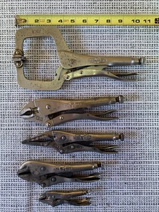 Vintage Dewitt Peterson Vise Grips Lot Of 5 11 Sp,7R,10wr,4ur,9Ln - Picture 1 of 10