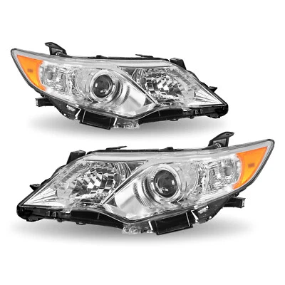For 2012 2013 2014 Toyota Camry Projector Chrome Headlights Assembly LH+RH Pairs - Image 1 of 4
