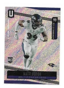 Tarjeta de novato Matt Judon 2019 Panini incomparable ATLANTA FALCONS/RAVENS - Imagen 1 de 2