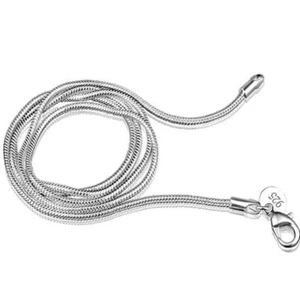 Men&Women's 925 Sterling Silver Tarnish-Free Italian Snake Chain Necklace 16-38" - Picture 1 of 12