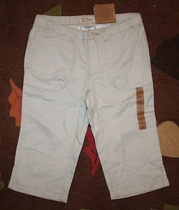 NWT Lands End Girls 6X Light Stone Adjustable Waist Cropped Pants - Picture 1 of 2