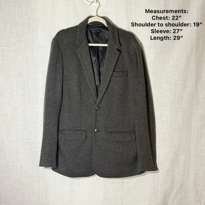 Casaco John Varvatos EUA Luxe malha suéter blazer L cinza mistura de lã - Imagem 1 de 4