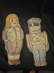 1930s Lot Of 2 Quaker Brand Plush Stuffed Animal RARE - Picture 1 of 13