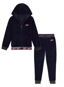 NEU Mädchen 2-teiliges Set lila blau Juicy Couture Velour Set Hoodie Jogginghose Trainingshose - Bild 1 von 46