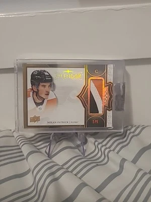 2018 UD SPLENDOR NOLAN PATRICK GOLD  1/5 PW PATCH FLYERS BD-NP - Image 1 of 2